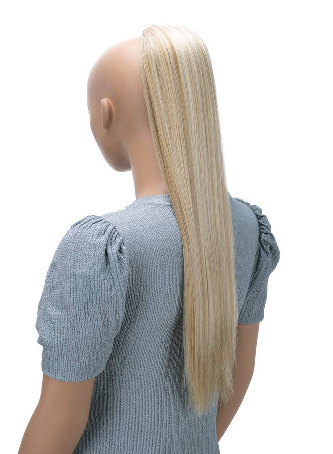 CAISHA 26" Longhair Hairpiece Ponytail Extension Drawstring Straigth Heat-Resistant Synthetic Fibres Blonde With Highlights PH629 - Image 1